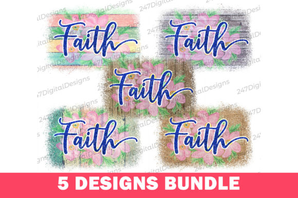 Faith Clipart Sublimation Flower Digital