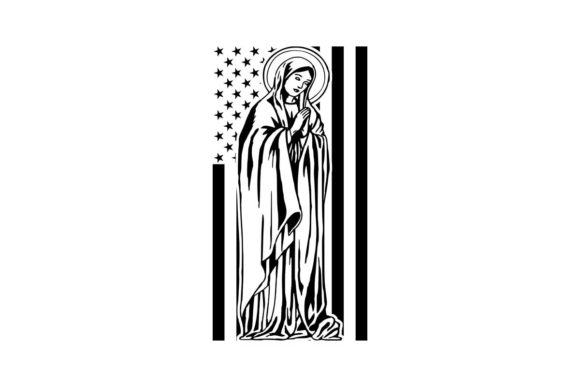Religion Woman American Flag PNG and SVG: A Symbol of Faith and Freedom