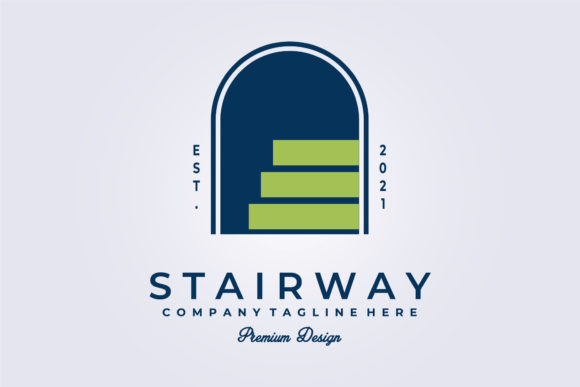 Stairway Door Access Entrance Logo