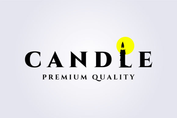 Typography Candle Logo Vector: A Minimalist Design for Timeless Appeal